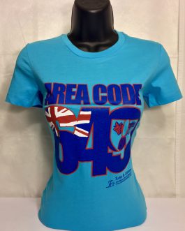 AREA CODE 649 LADIES FITTED TEE