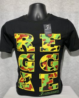 Camouflage Red, gold, green & black   Short sleeve fitted T-shirts